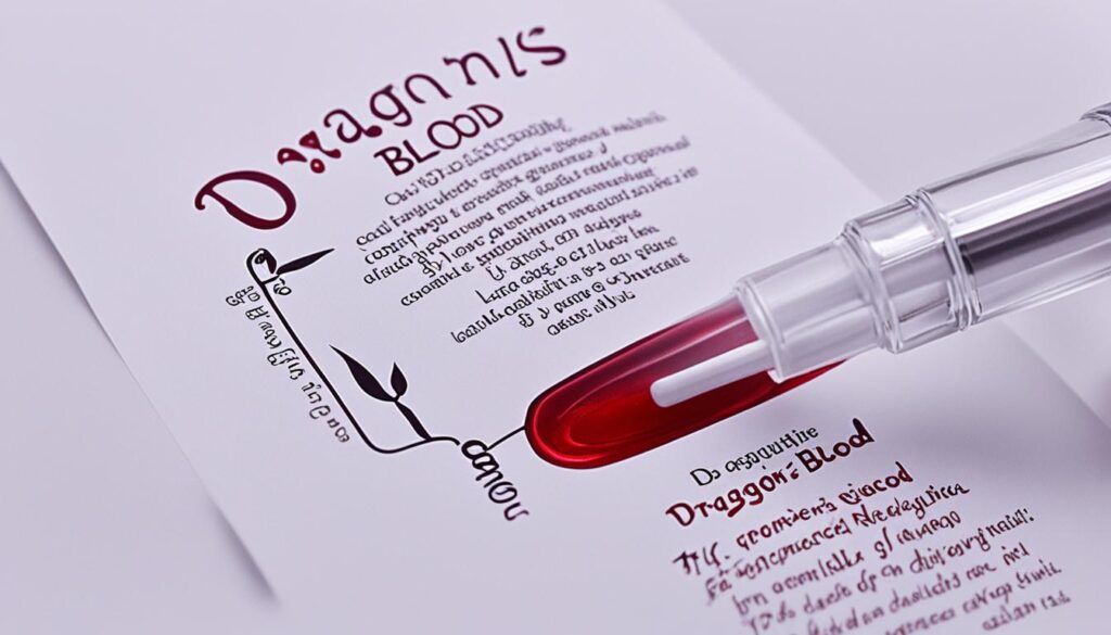 Dosage sang du dragon cosmétique